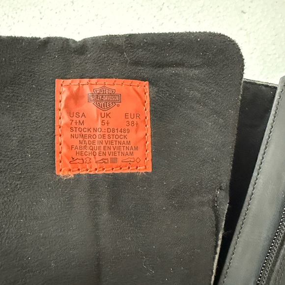 Harley-Davidson Savannah 14" Lace Up Black Leather Riding Boots SIze 7.5 - Picture 8 of 11